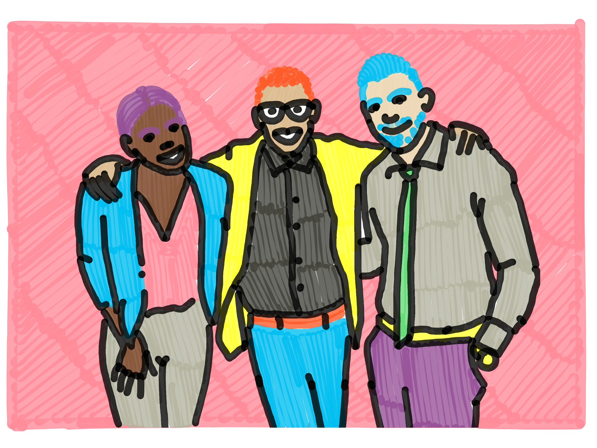 Glückliche Mitarbeiter auf ihrer Employee Journey